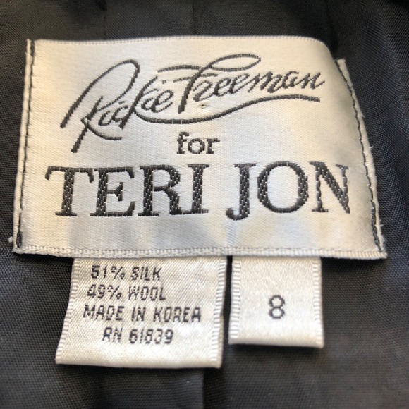 Rickie‎ Freeman for Teri Jon Womens Size 8 Skirt Suit Silk & Wool Blend - Picture 7 of 11